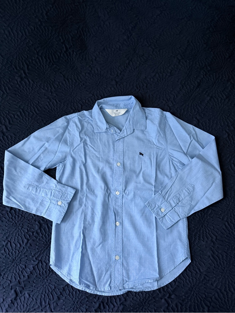 H&M Boy Blue Dress Shirt Size 7
